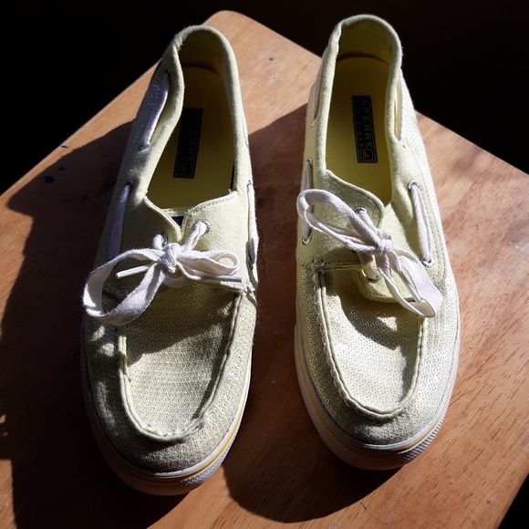Sperrys Yellow Sparkle Womens 9.5M - Picture 3 of 5